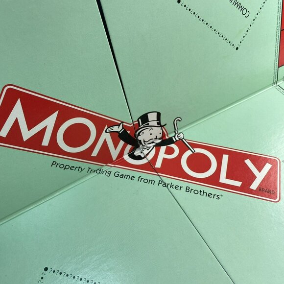 Monopoly Replacement Game Parts Game Board ONLY Quarter Fold Blue Back u - Picture 2 of 4